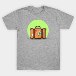 Suitcase Cartoon Vector Icon Illustration T-Shirt